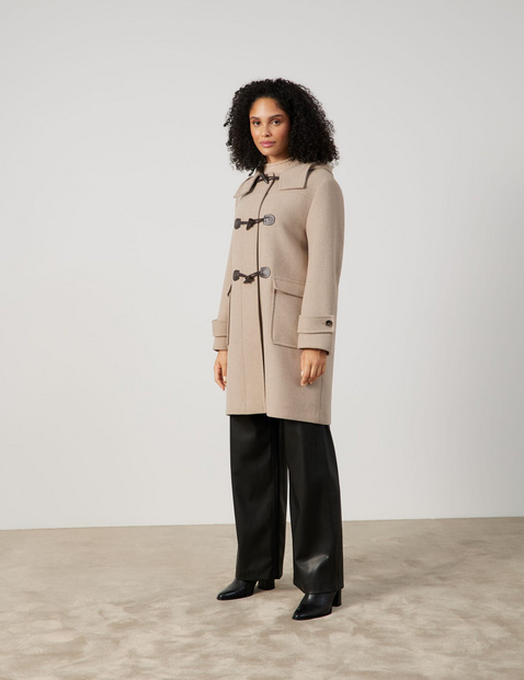 Dufflecoat mit Wollanteil