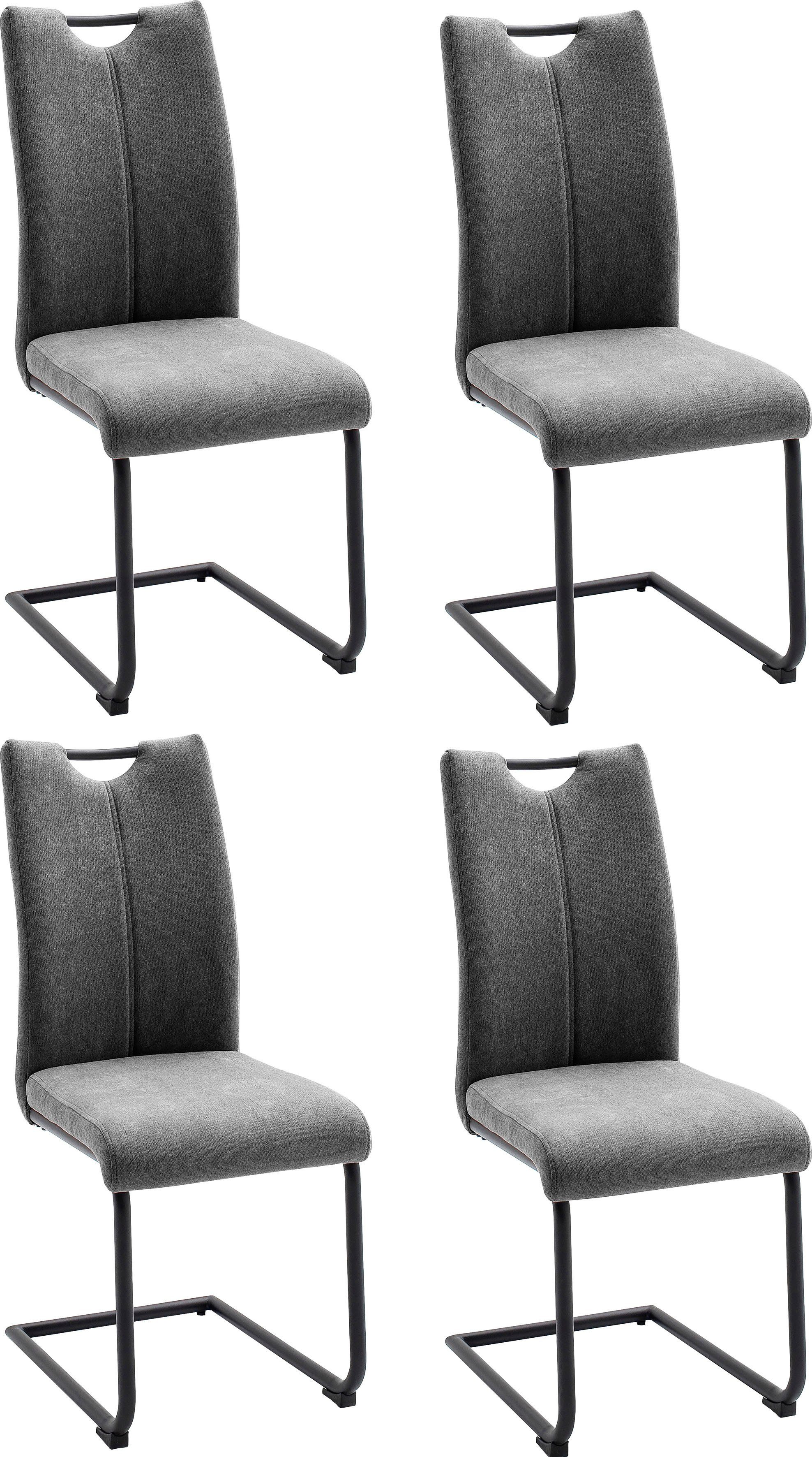 MCA furniture Freischwinger Adana (4 St), 4er-Set mit Stoffbezug, belastbar bis 120 kg