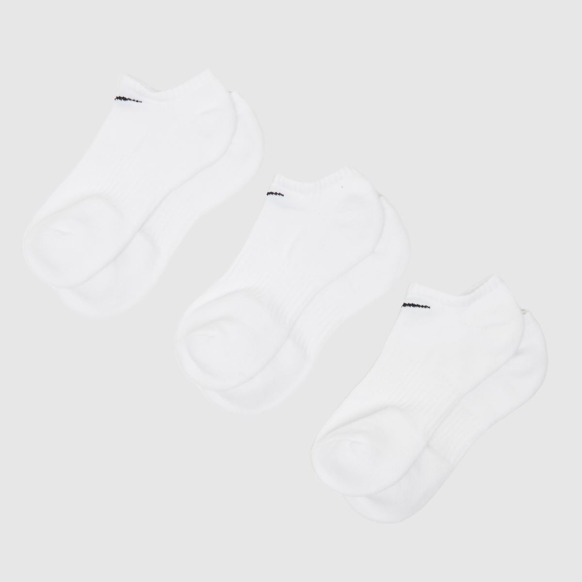 Nike vita och svarta no show-strumpor 3-pack