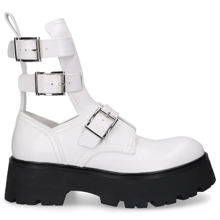 Alexander McQueen - Stiefeletten WIC68 Kalbsleder - weiß