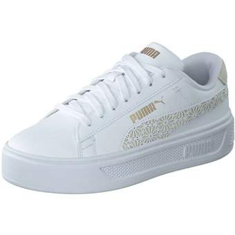 PUMA Smash Plattform v3 Laser Cut in weiß