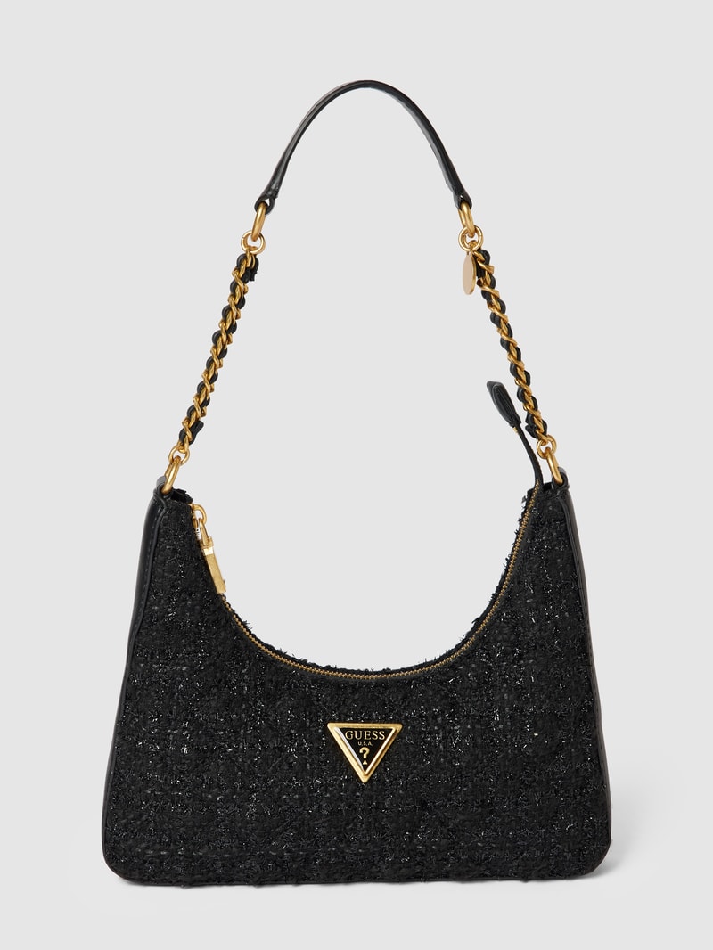 Schultertasche mit Strukturmuster Modell 'GIULLY' in schwarz