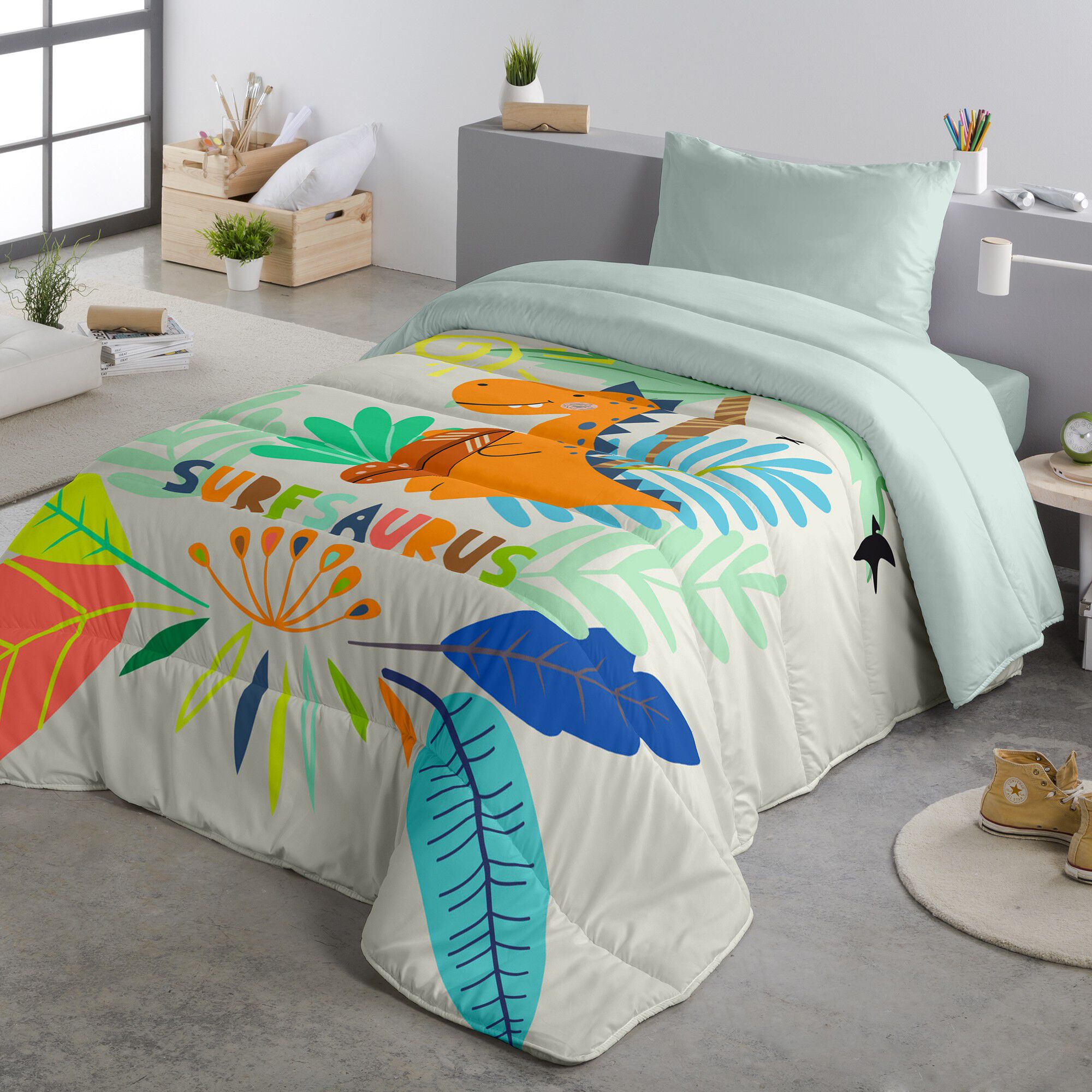 Couette microfibre enfant surf dino 200 g/m²