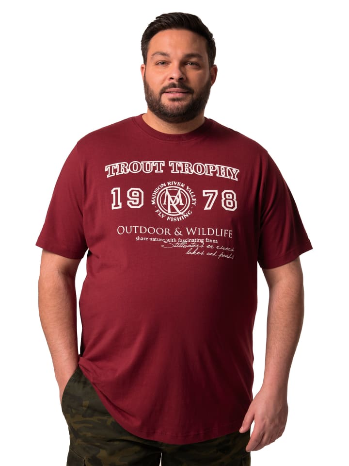 Men Plus Kurzarm T-Shirt in kupfer braun günstig kaufen