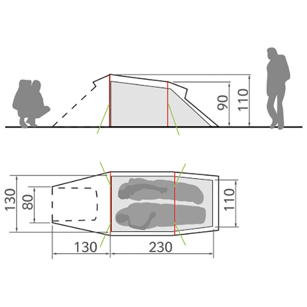 Vaude - Arco 2P - 2-Personen Zelt