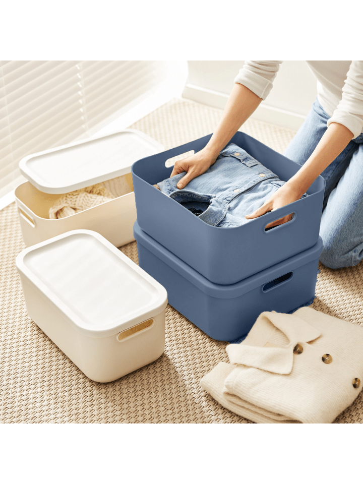 Rotho Albula Light 2er-Set Aufbewahrungskiste 20l in Horizontblau günstig kaufen onesize