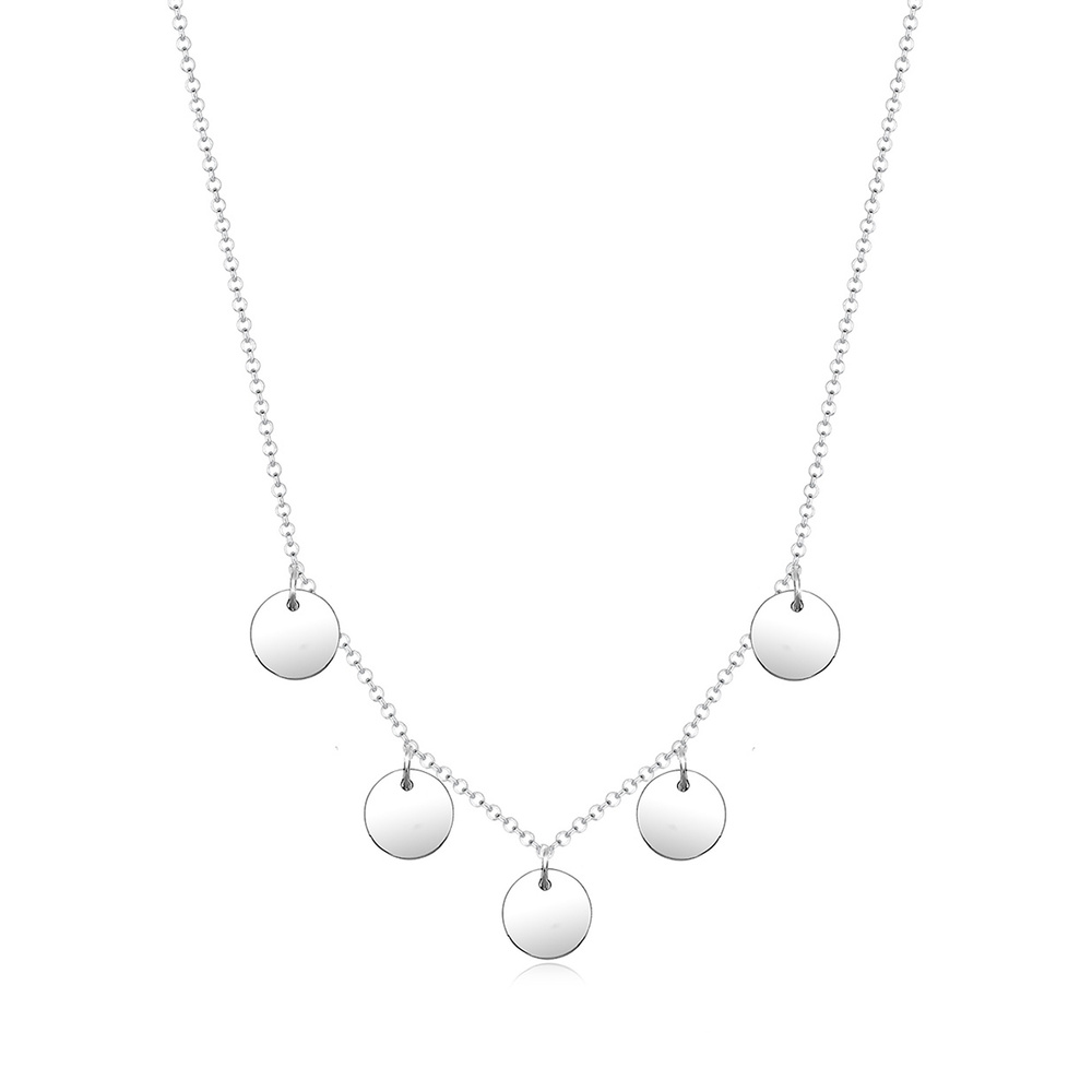 Elli Elli Collier Femme Paillettes - (925/1000) Argent Bijoux