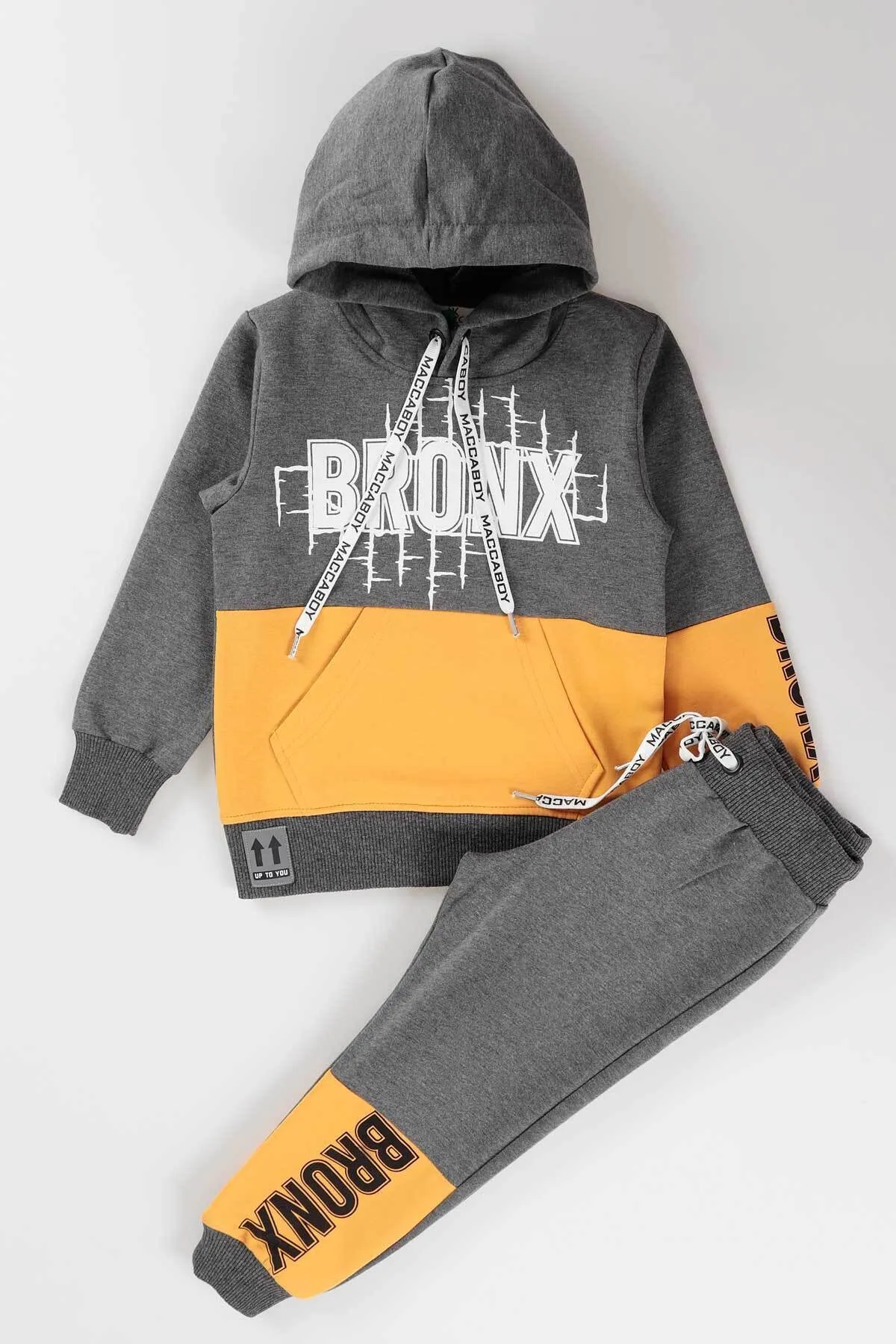 AHENGİM  Bedrucktes Bronx-Trainingsanzug-Set für Jungen Ak2235