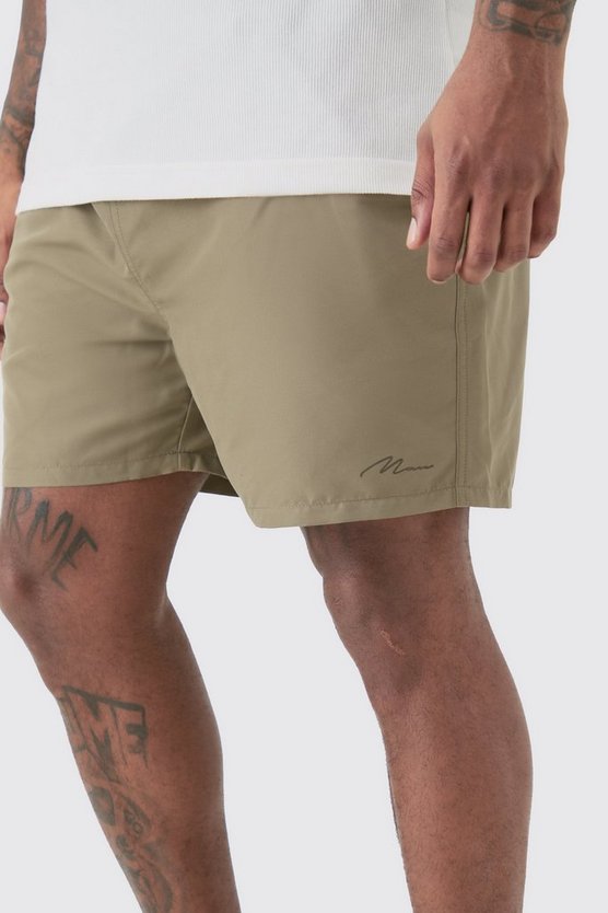 Plus mittellange Man Signature Badehose