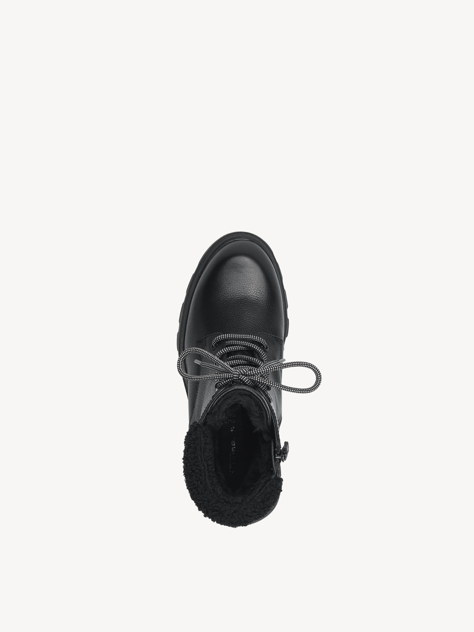 Bottine en cuir - noir doublure chaude