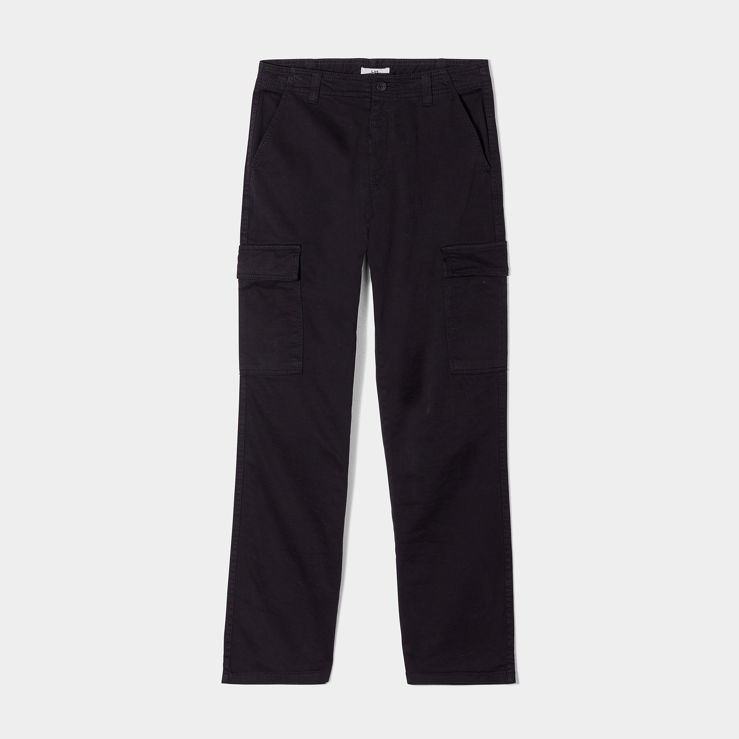 Pantalon cargo droit noir femme | La Halle