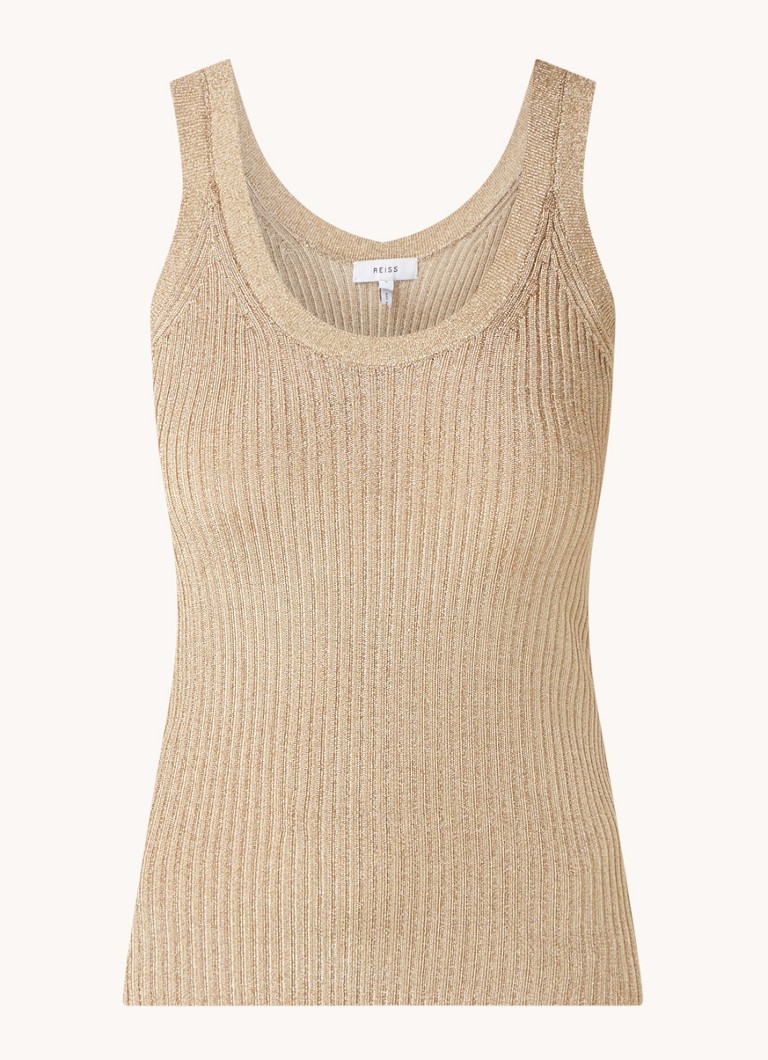 Canotta Reiss Imogen con texture a coste e lurex
