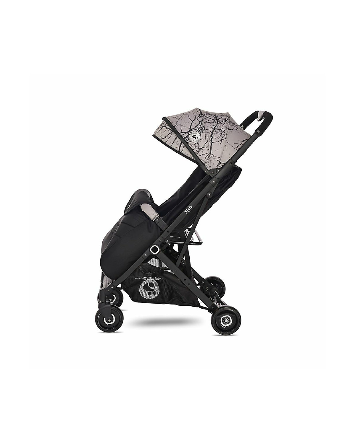 Kinderwagen Myla Aluminiumrahmen Korb Fußsack Buggys