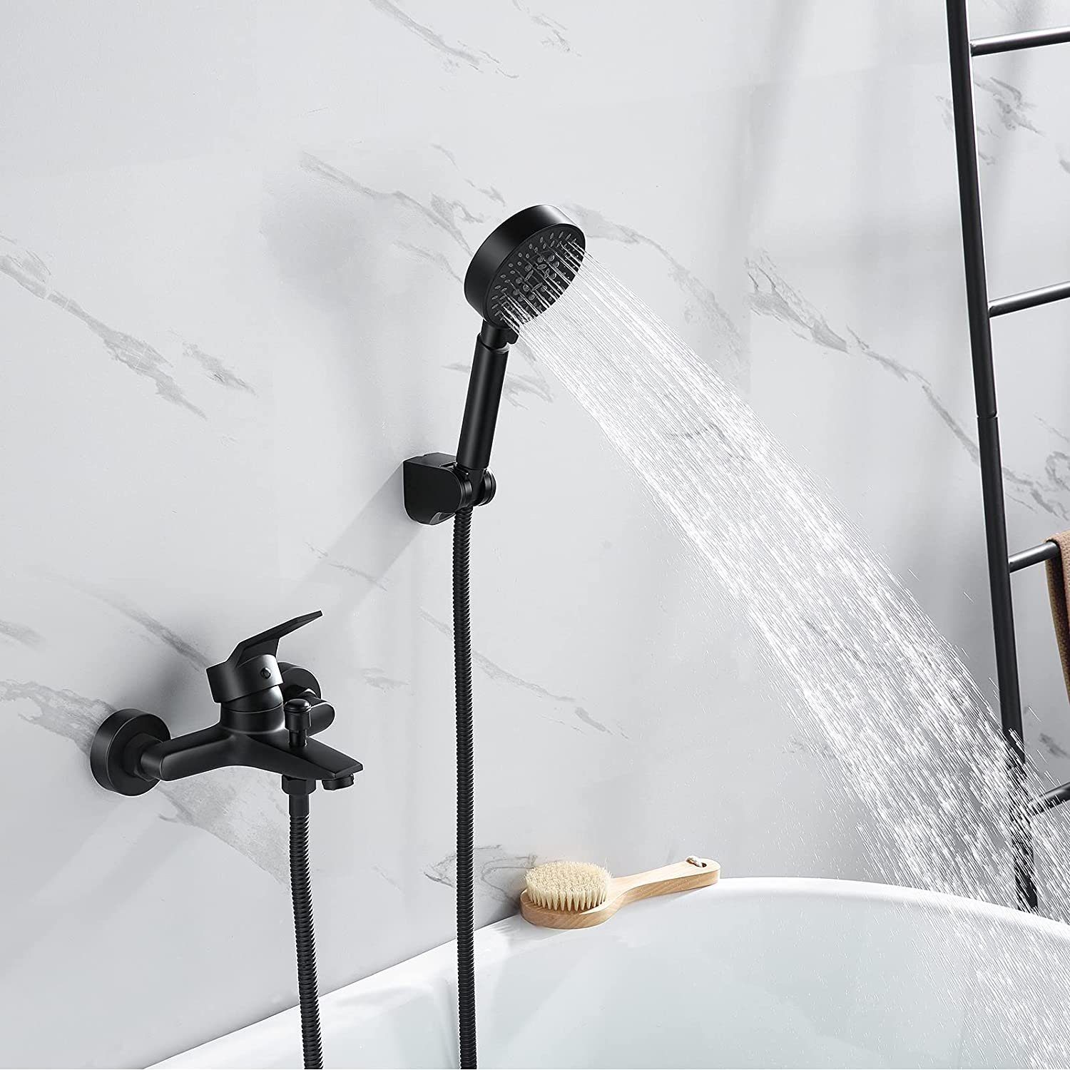 Auralum Duschsystem Badewannenarmatur Wasserhahn Duscharmatur Bade mit Handbrause Duschset