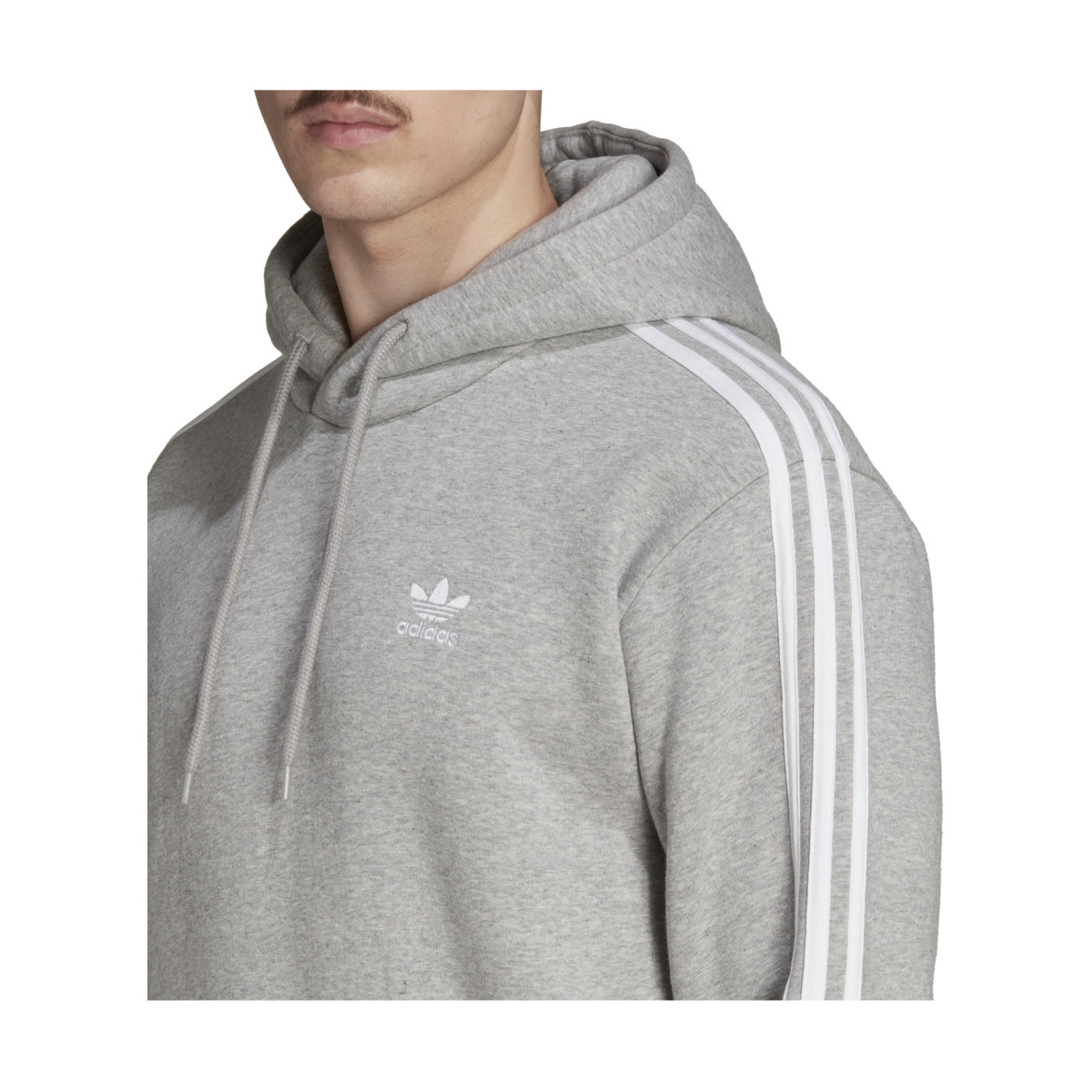 adidas 3 Stripes Hoody Grau