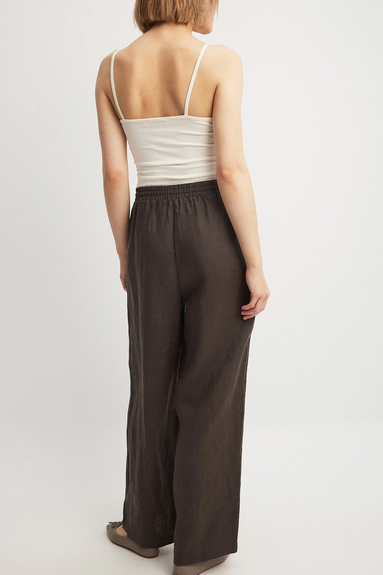 Leinenhose mit elastischem Bund