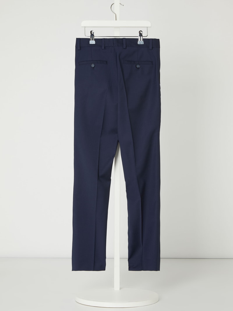 Slim Fit Chino mit Schurwoll-Anteil in blau