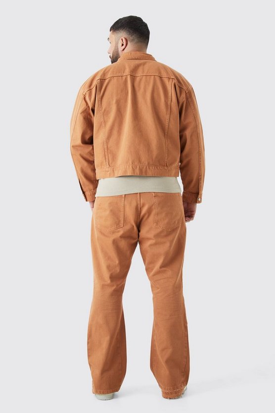 Plus Slim-Fit Schlagjeans