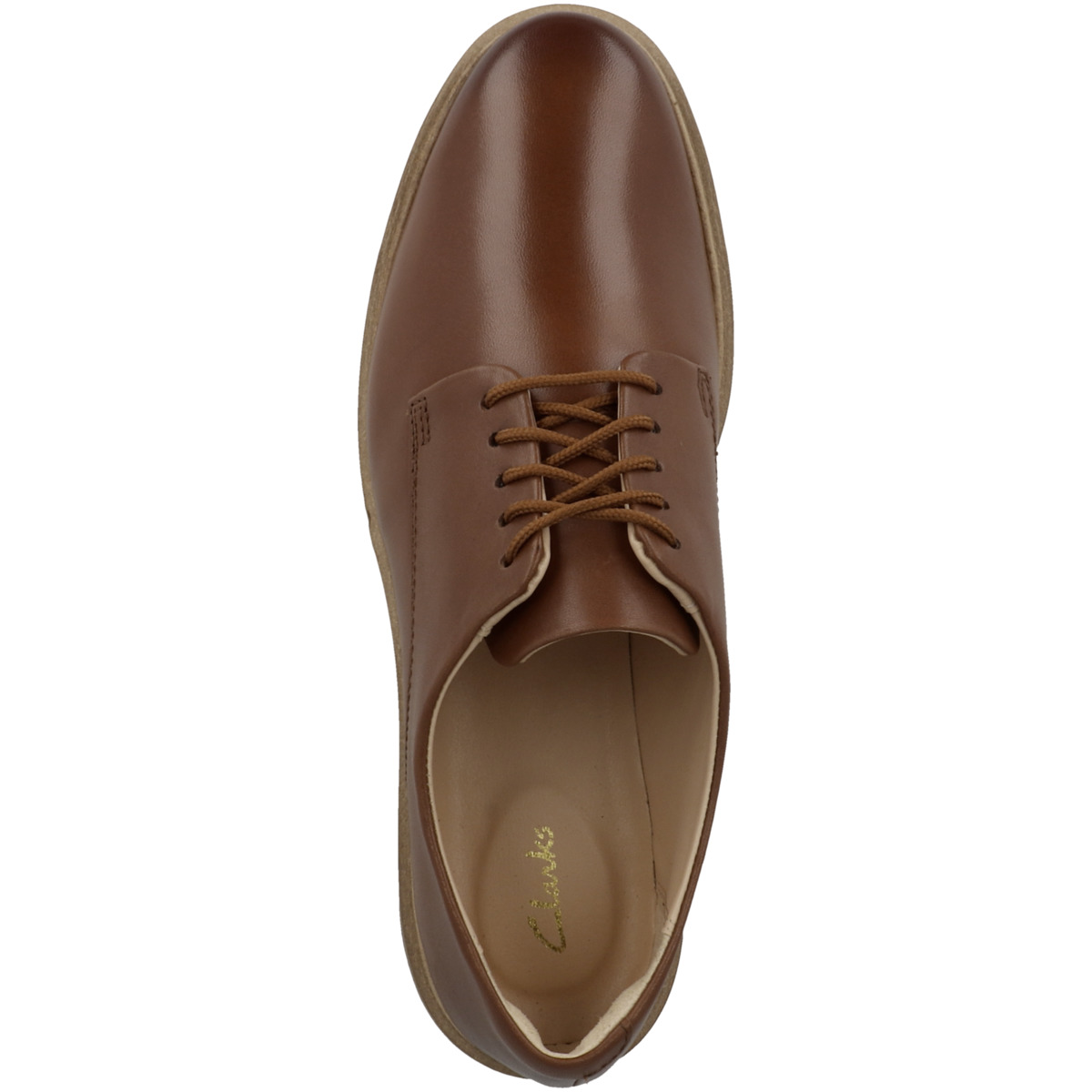Clarks Glickly Derby Leather Schnürschuhe braun