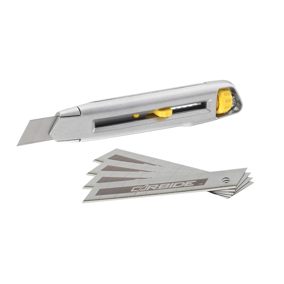 Stanley 1-10-018 Abbrechmesser mit Verriegelungsmechanismus, 18 mm