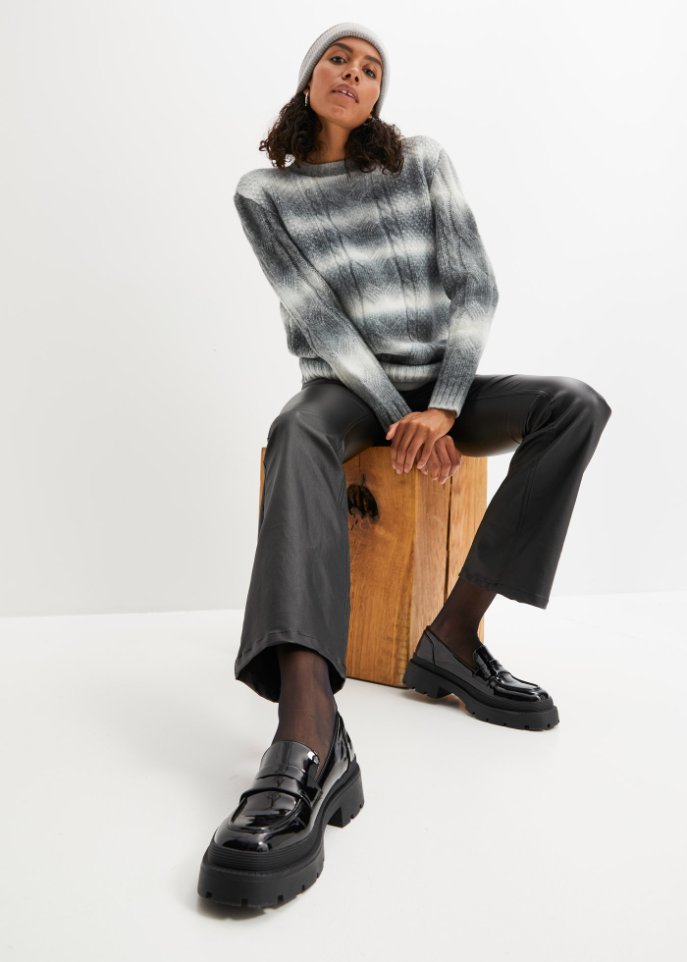 Pullover in Melange-Optik