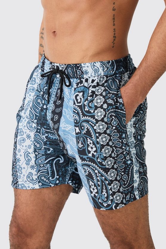 Mittellange Bandana-Badehose