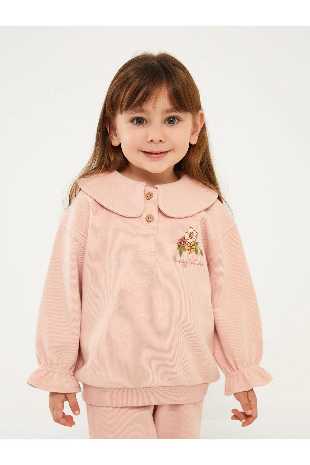 LC Waikiki  Baby-Sweatshirt für Mädchen mit Bebe-Kragen-Stickerei