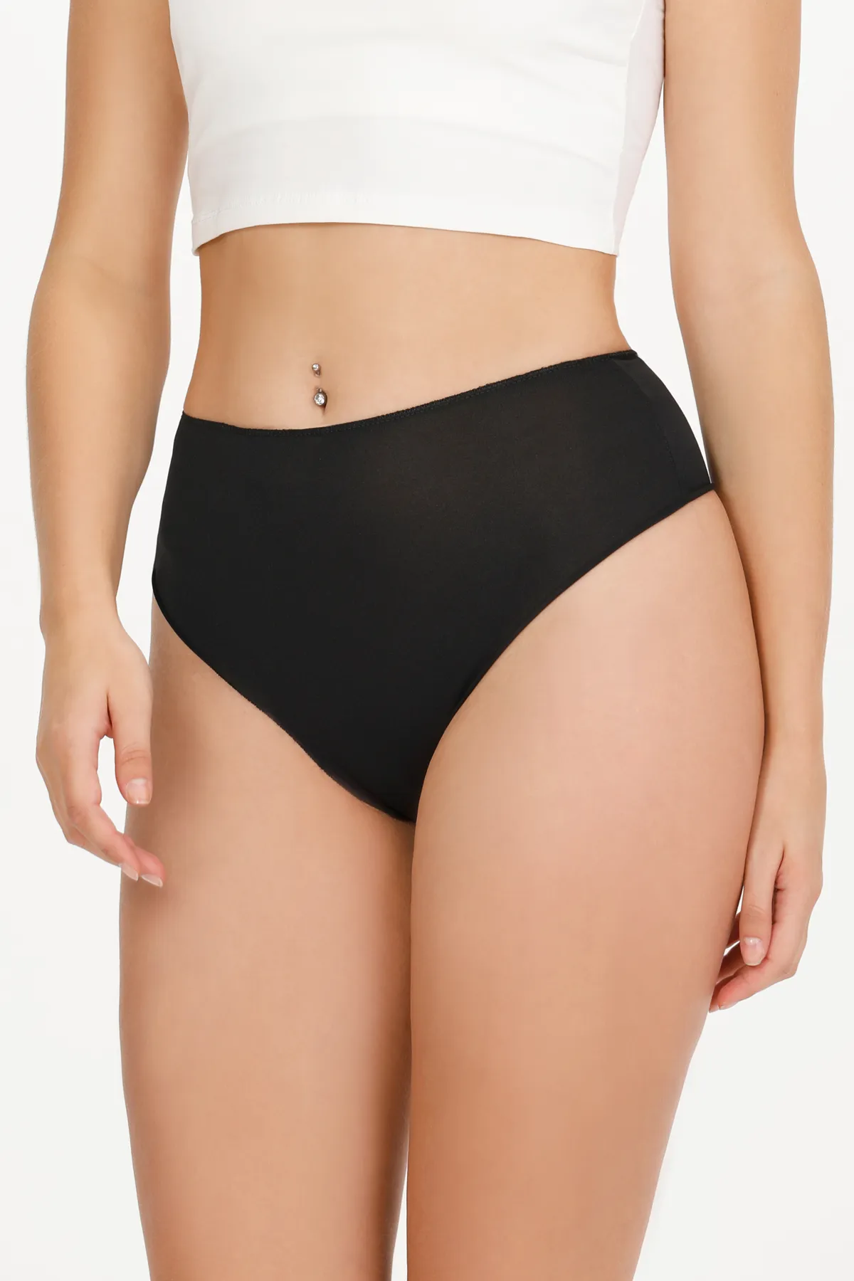 Sensu  Lasergeschnittener Damen-Tanga mit hoher Taille, 3er-Set KTS5002
