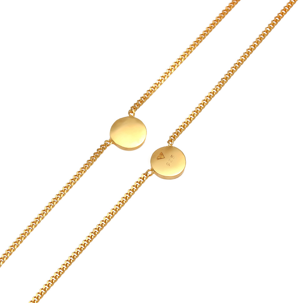 Elli Elli Collier Ladies Choker Layer Circle Geo Look Blogger Trend en argent sterling collier