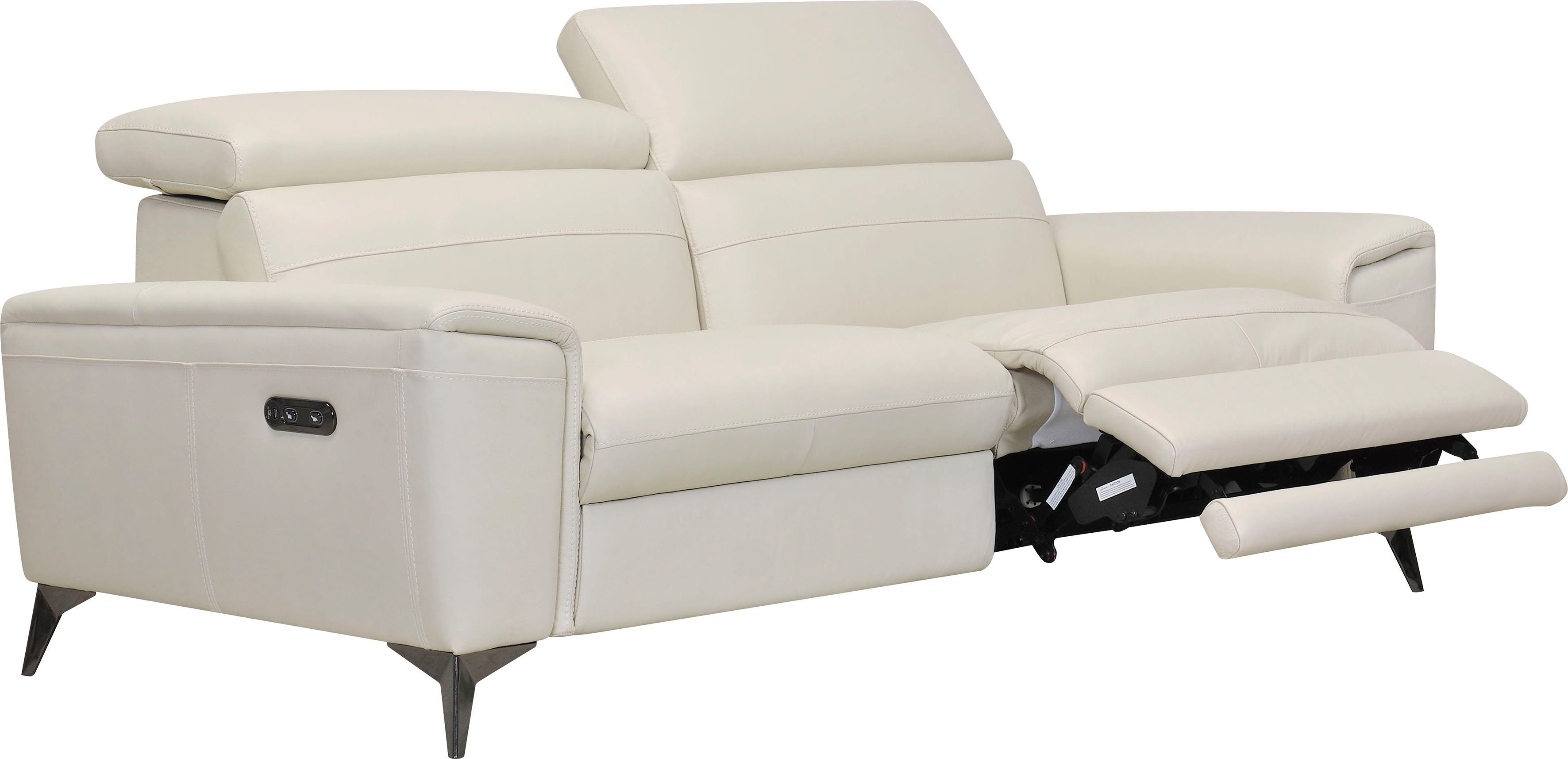 Places of Style 2,5-Sitzer Theron, elektrische Relaxfunktion, Kopfteilverstellung, mit USB-Anschluss.