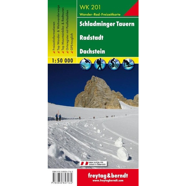 Schladminger Tauern. Radstadt. Dachstein 1 : 50 000. WK 201 - Wanderkarte