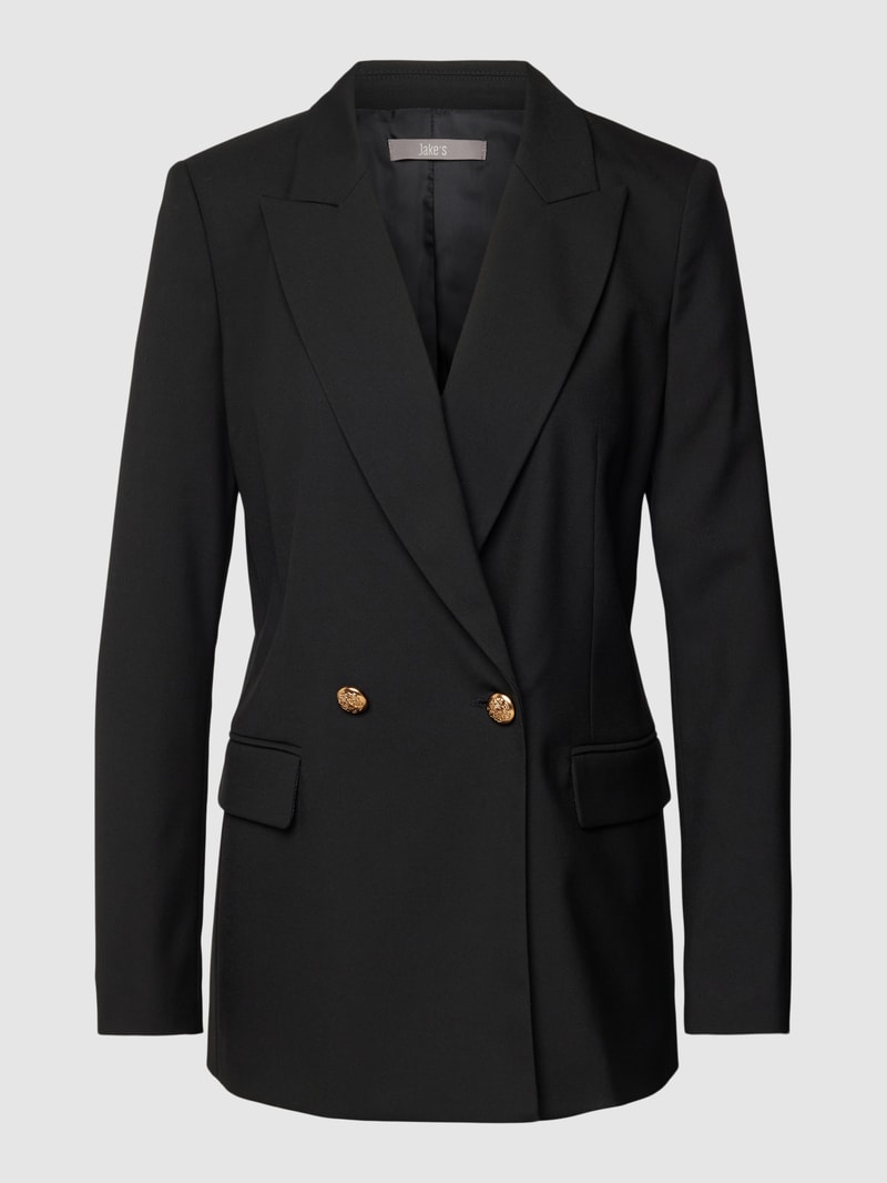 Blazer mit Reverskragen in schwarz