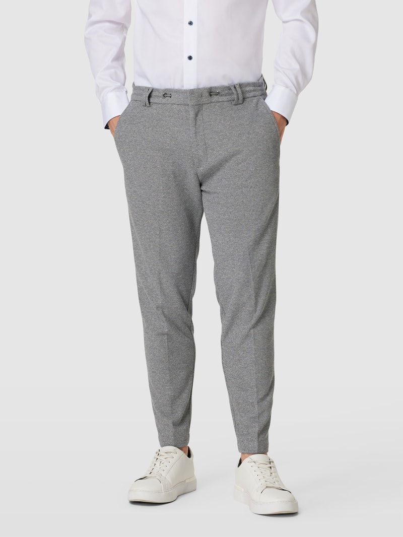 Stoffhose in melierter Optik Modell 'Juno' in silber