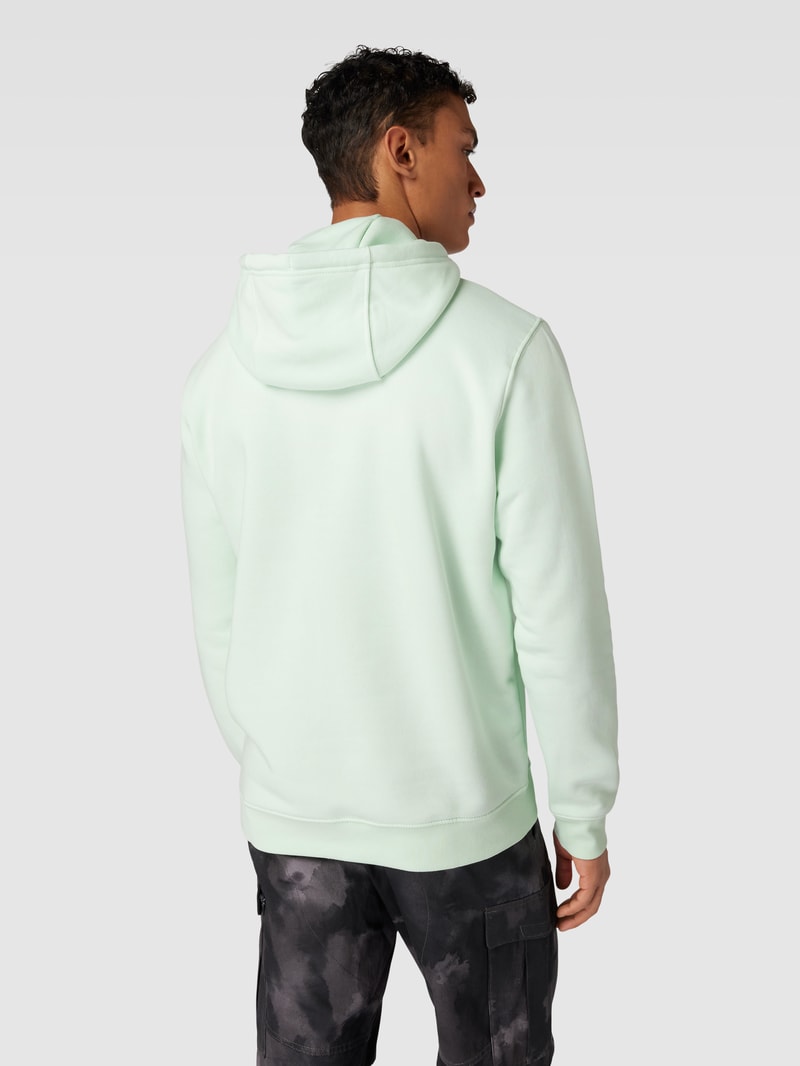 Hoodie mit Logo-Stitchings in mint