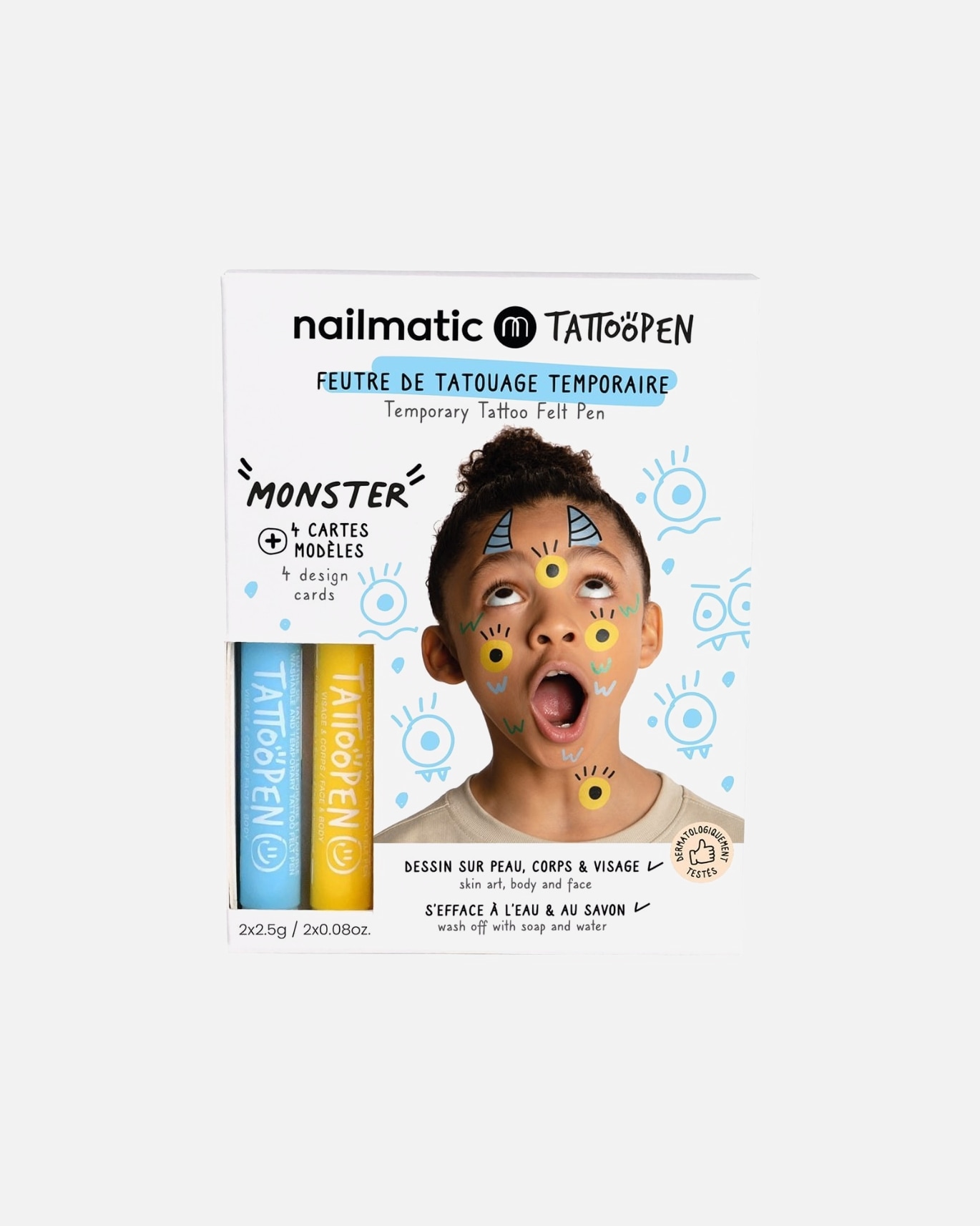 Set dúo de pluma de tatuaje Nailmatic - Monstruo