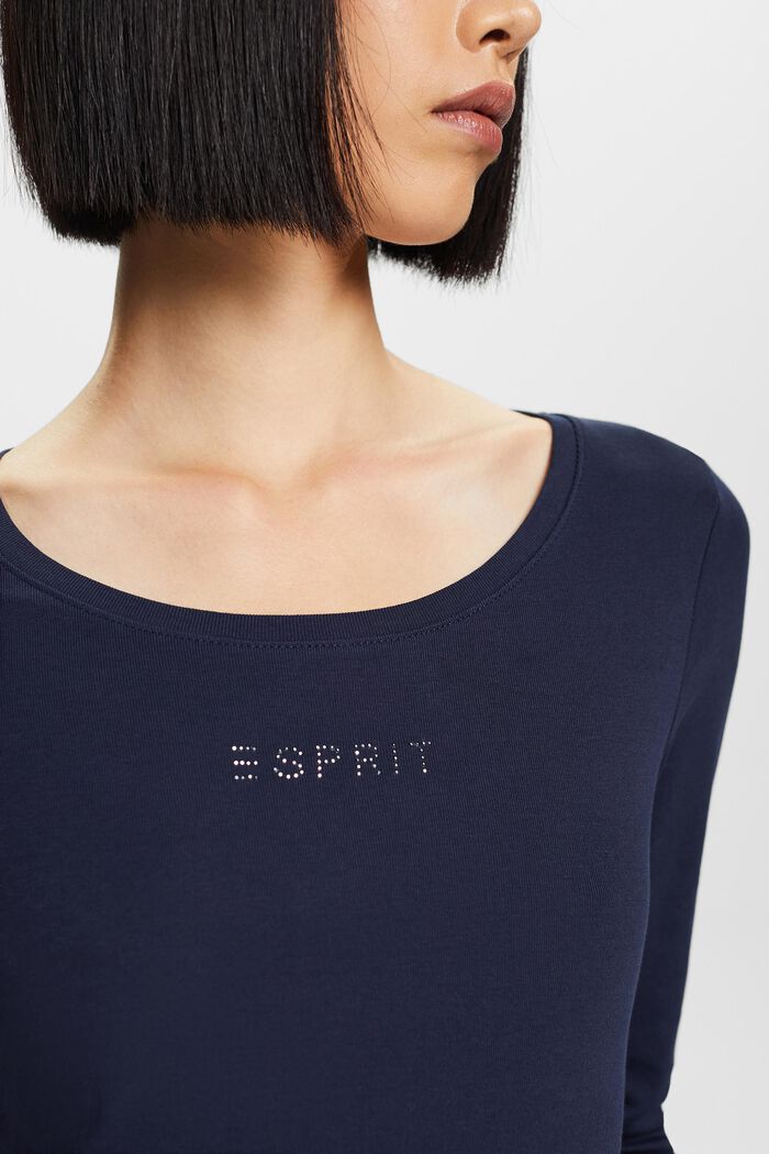 Longsleeve aus Bio-Baumwolle mit Logo