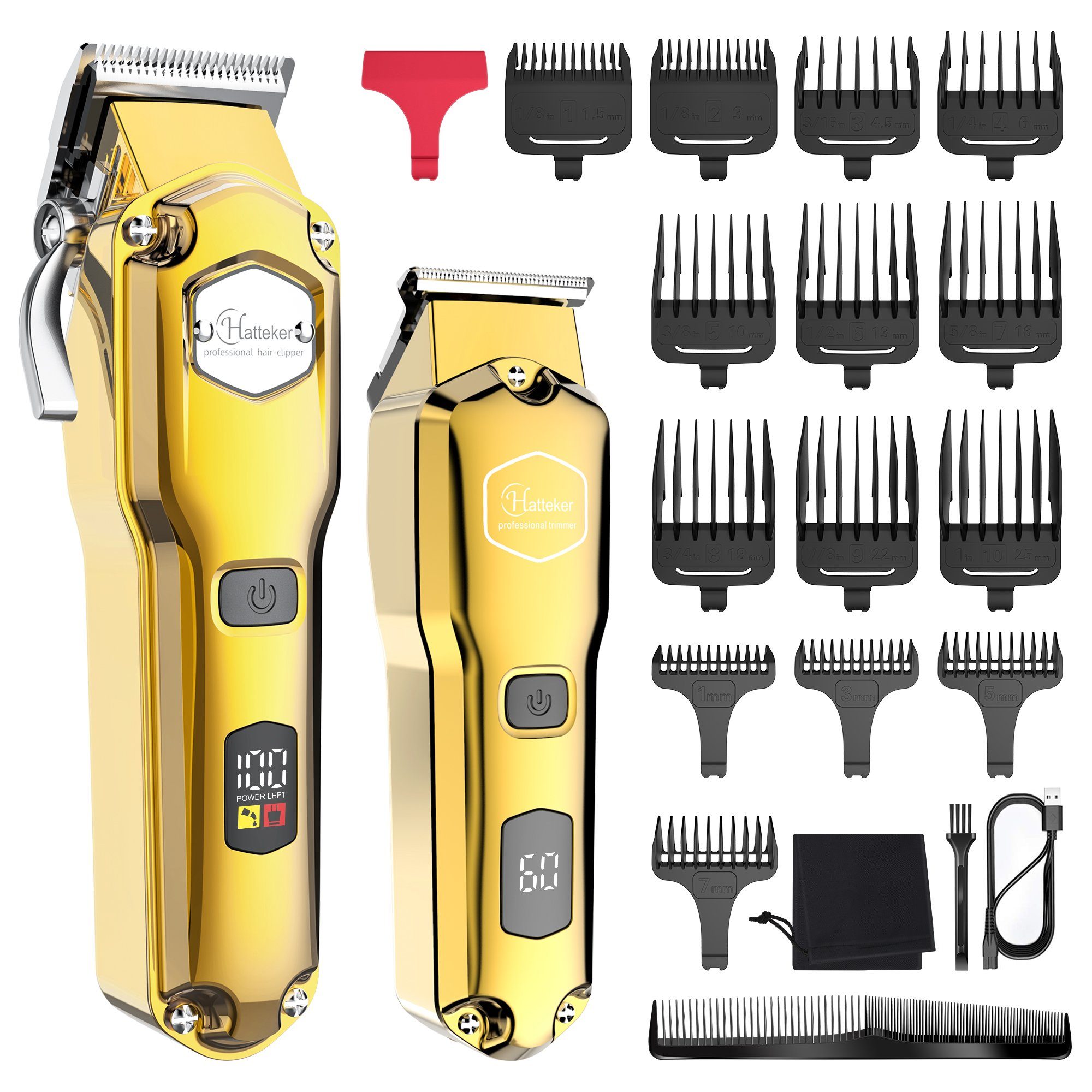 HATTEKER Haarschneider RFC676, T-Klinge Bartschneider für Herren IPX7