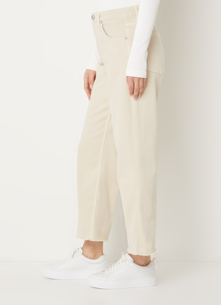 OPUS  Momito high waist straight leg cropped jeans met gekleurde wassing