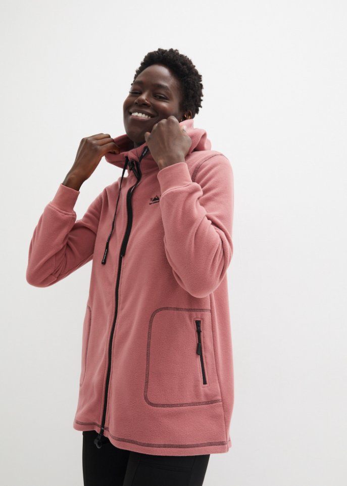 Fleecejacke, extralang