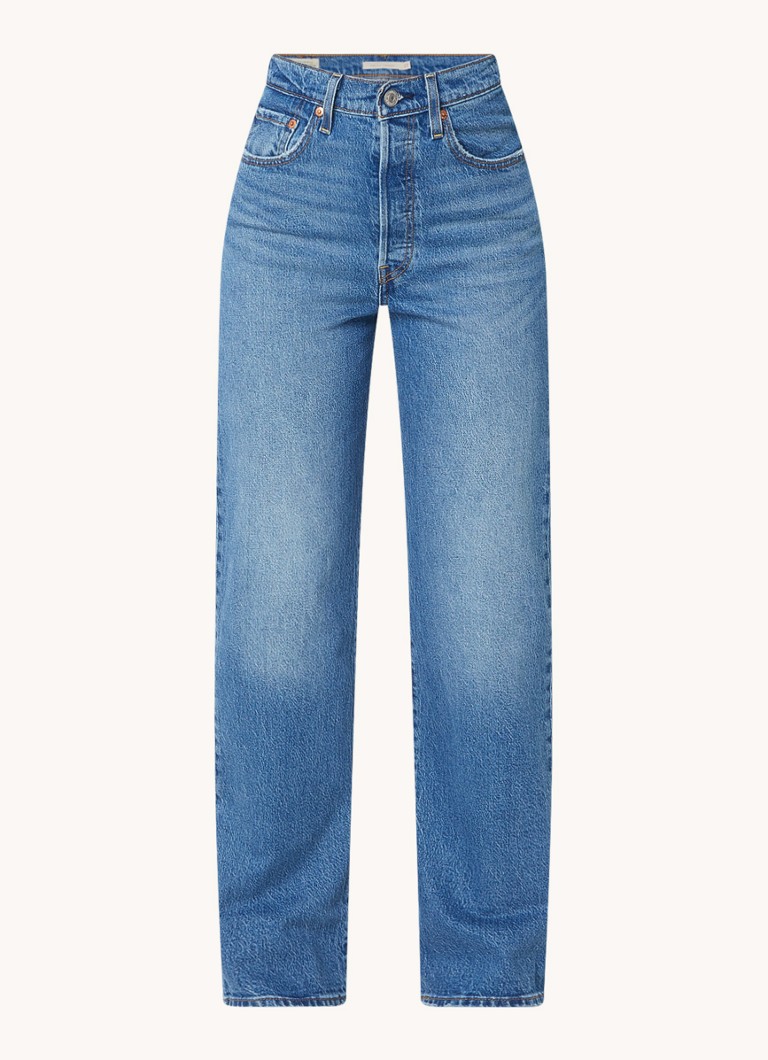Blugi Levi's cu talie înaltă și croială dreaptă, spălare medie