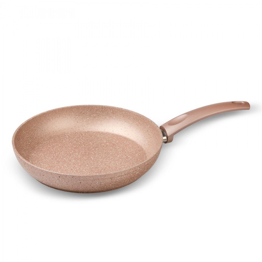 KRC Topf-Set Karaca Biogranit Antik Rose 7-Teiliges Kochgeschirr-Set Kochgeschirr-Set, Antihaftbeschichtung, Topf Pfannenset mit Glasdeckeln, Spulmaschinengeeignet, Granit