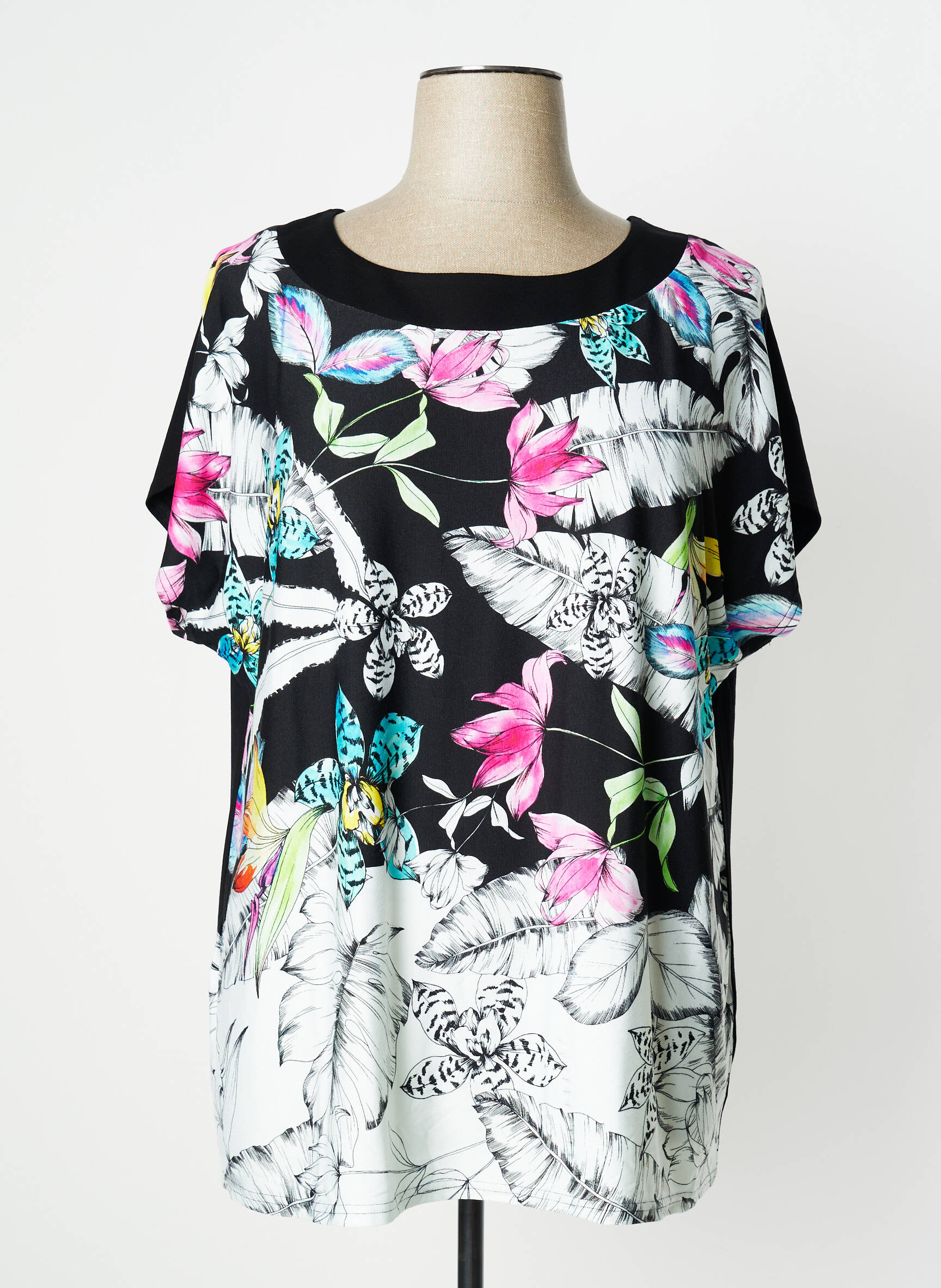 Telmail Tuniquemanchecourte Femme couleur noir