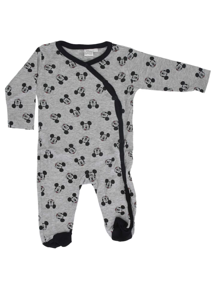 Disney Mickey Mouse Mickey Maus Baby-Strampler Bequemer Einteiler für Babys in Grau günstig kaufen