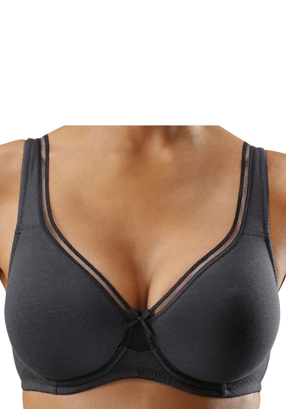petite fleur Minimizer-BH (Packung, 2 Stück) aus Baumwolle mit nahtlosen ungefütterten Cups, Basic Dessous