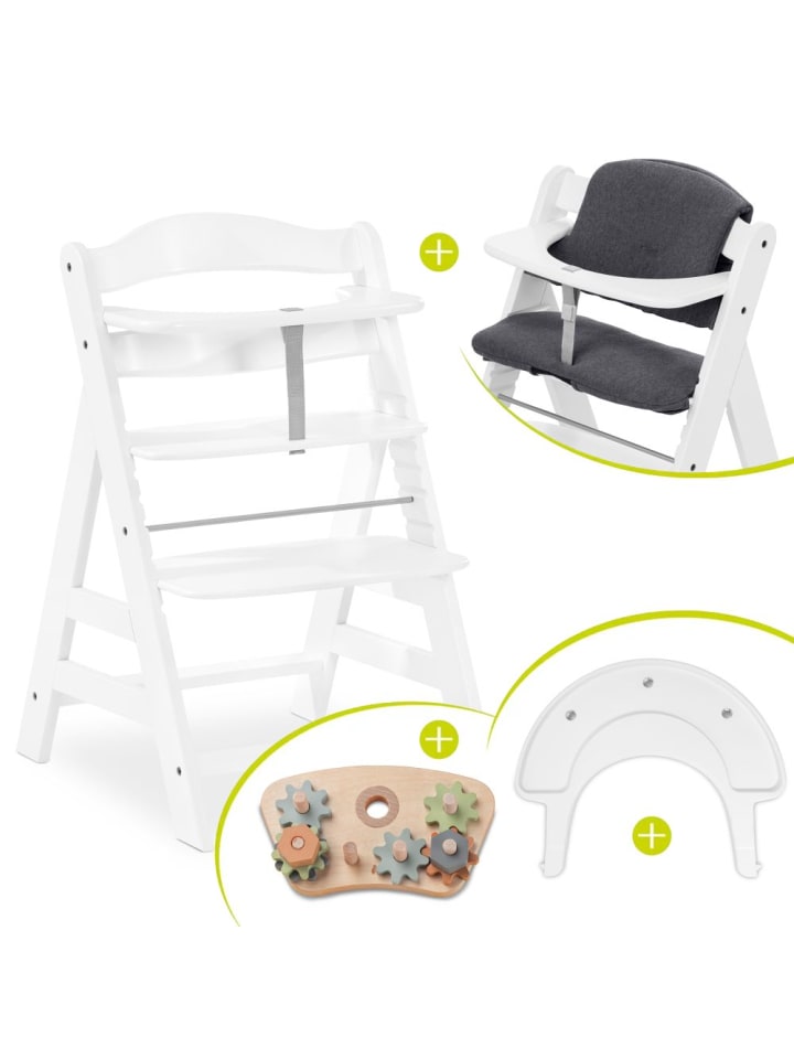 Hauck Hochstuhl Alpha Plus White im Sparset - inkl. in weiss günstig kaufen onesize