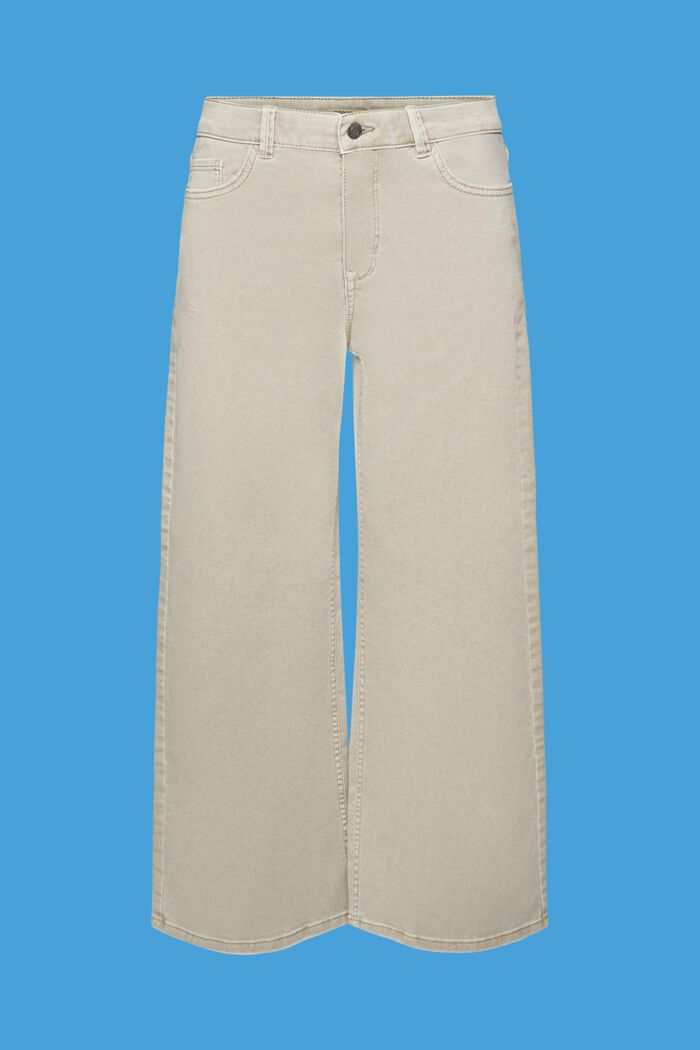 Culotte mit hohem Bund und weitem Bein