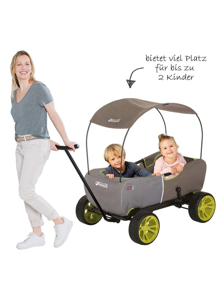 Hauck Toys Bollerwagen Eco Mobil Forest Green - faltbar mit Dach in grau,beige günstig kaufen onesize