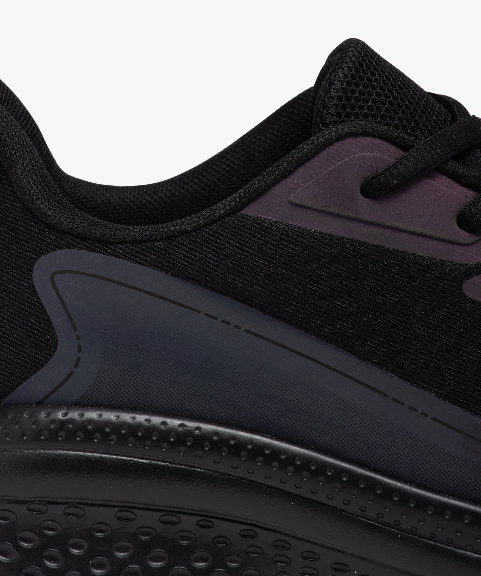 Baskets homme running en mesh avec détails irisés noir | GEMO