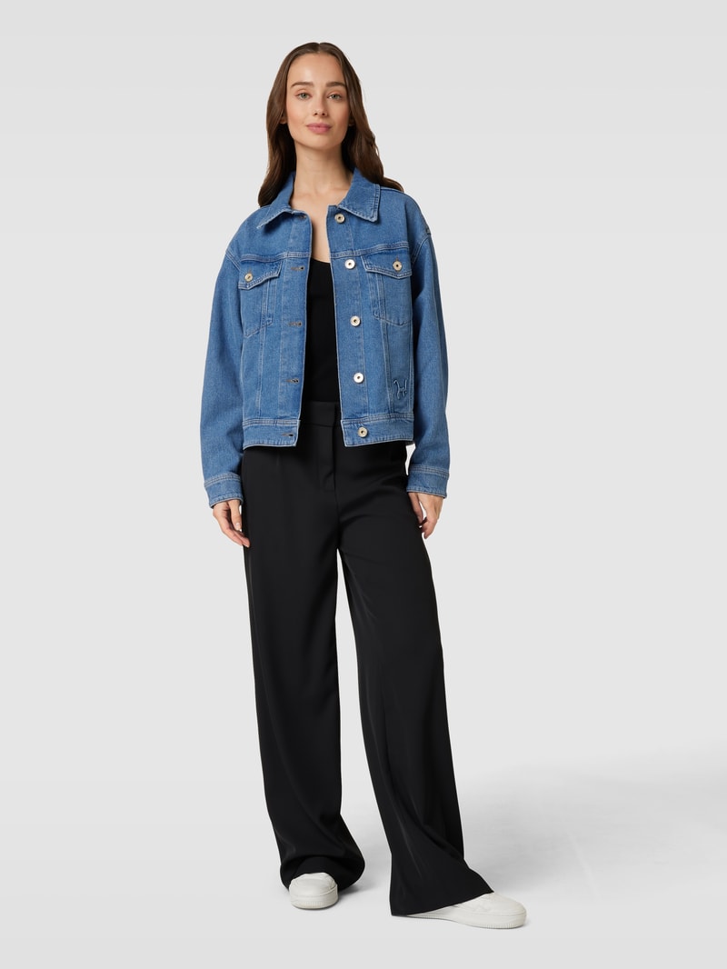 Jeansjacke mit Kentkragen in jeans