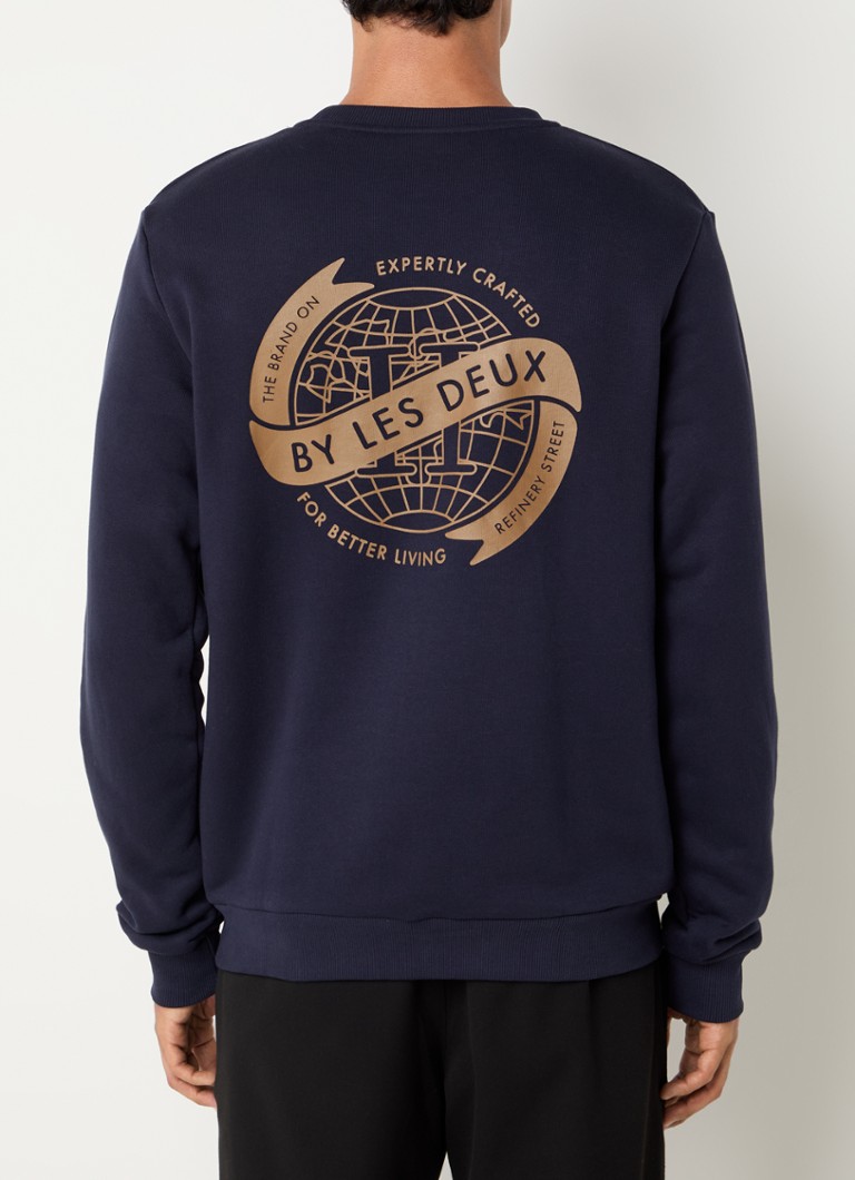 Les Deux Globe sweater with front and back print
